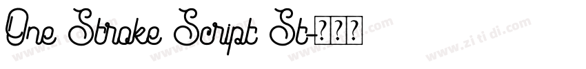 One Stroke Script St字体转换